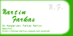 martin farkas business card